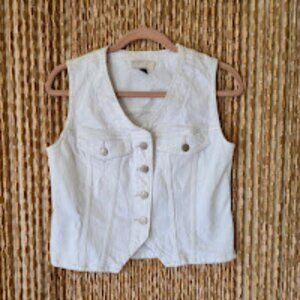 universal thread white denim vest